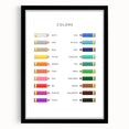 Colors Educational Wall Art - Kids' Learning Poster