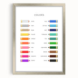Colors Educational Wall Art - Kids' Learning Poster