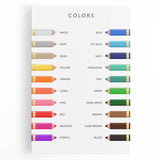 Colors Educational Wall Art - Kids' Learning Poster
