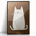 Nursery Wall Art – Adorable Minimalist Cat Print for Kids' Rooms