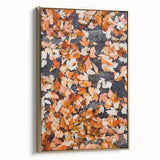 Framed canvas depicting a vintage-style landscape with autumnal trees in gold and black tones, suitable for bedroom wall art.
