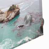 Large abstract wall art in mid-century modernist style, featuring summer-themed vibrant hues on acrylic glass.