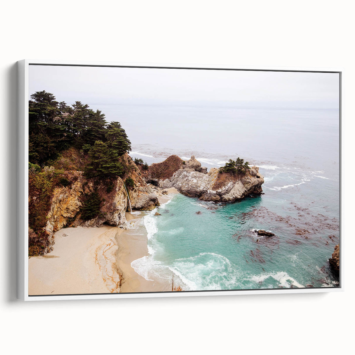 Vintage poster art featuring a colorful summer theme on extra large framed canvas, ideal for living room decor.