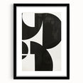 Black & White Wall Art – Modern Geometric Dining Room Print