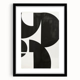 Black & White Wall Art – Modern Geometric Dining Room Print