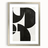 Black & White Wall Art – Modern Geometric Dining Room Print