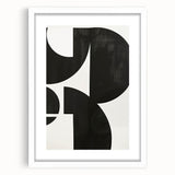 Black & White Wall Art – Modern Geometric Dining Room Print
