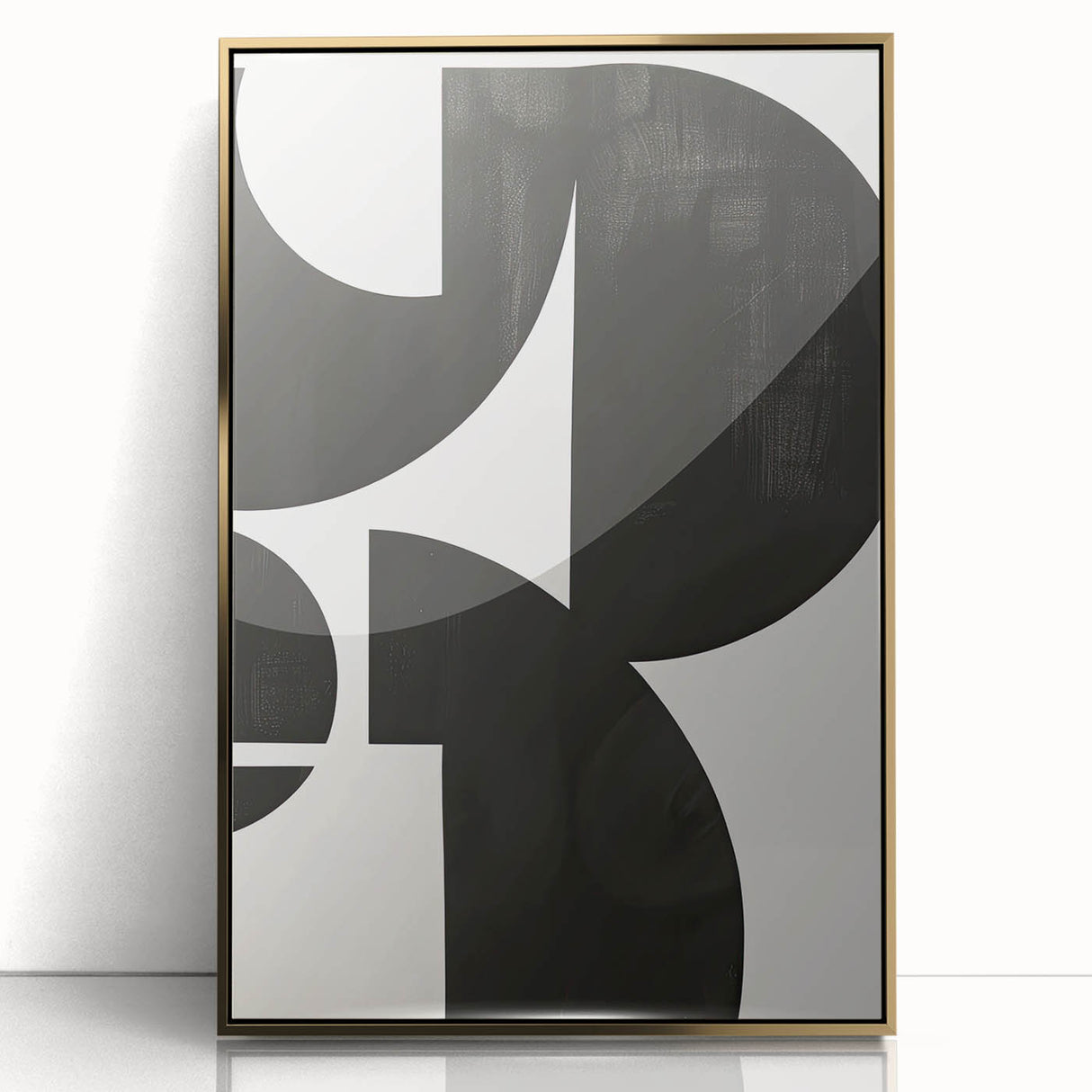 Black & White Wall Art – Modern Geometric Dining Room Print