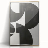 Black & White Wall Art – Modern Geometric Dining Room Print