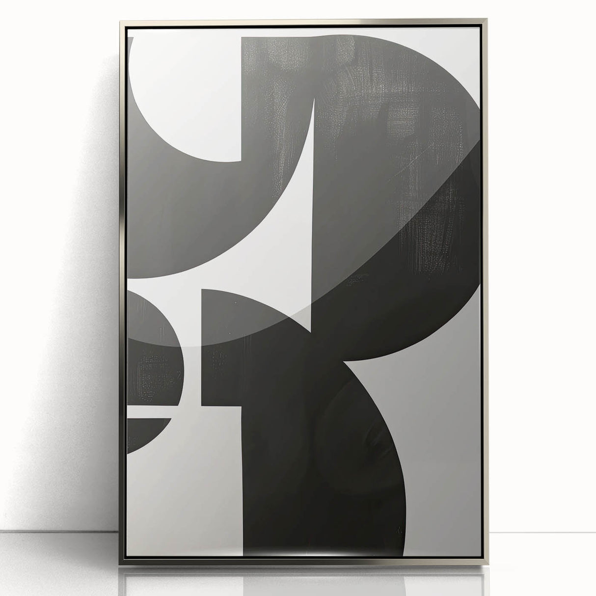 Black & White Wall Art – Modern Geometric Dining Room Print