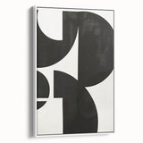 Black & White Wall Art – Modern Geometric Dining Room Print