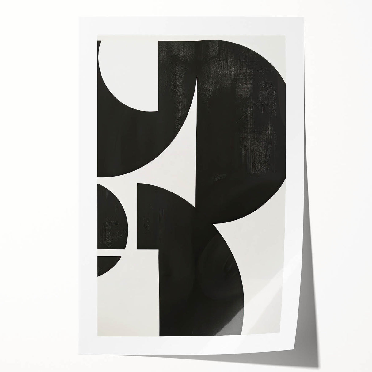 Black & White Wall Art – Modern Geometric Dining Room Print