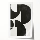 Black & White Wall Art – Modern Geometric Dining Room Print
