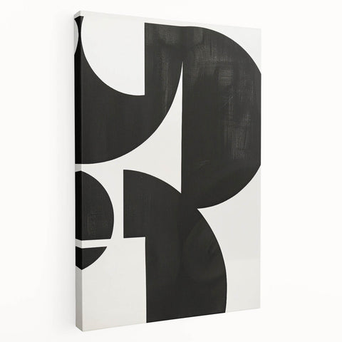 Black & White Wall Art – Modern Geometric Dining Room Print