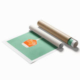 Extra large rolled print featuring vibrant floral art in shades of pink and green, ideal for classy bathroom wall art.