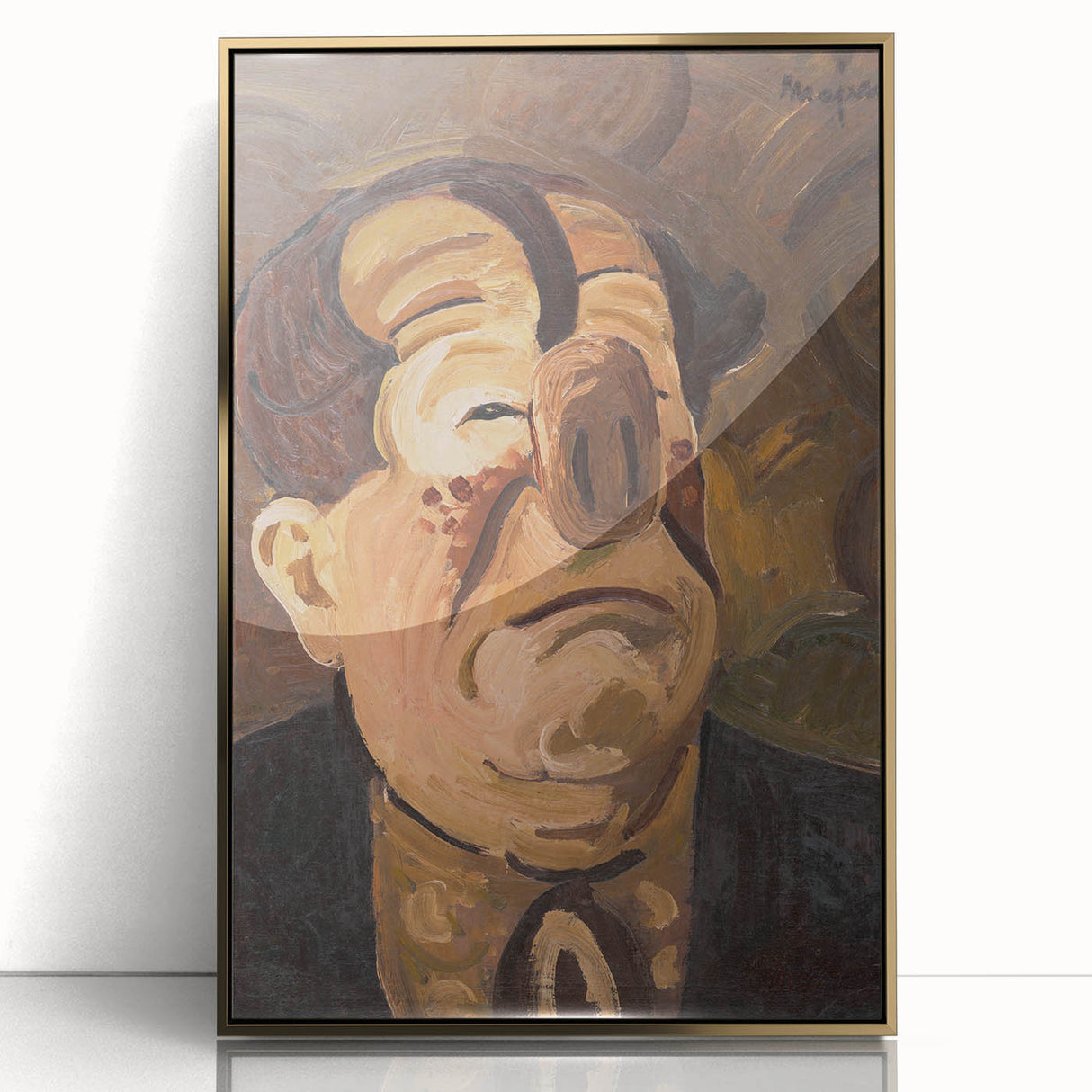 Expressive Clown Portrait - Modern Wall Art with Bold, Emotional Style
