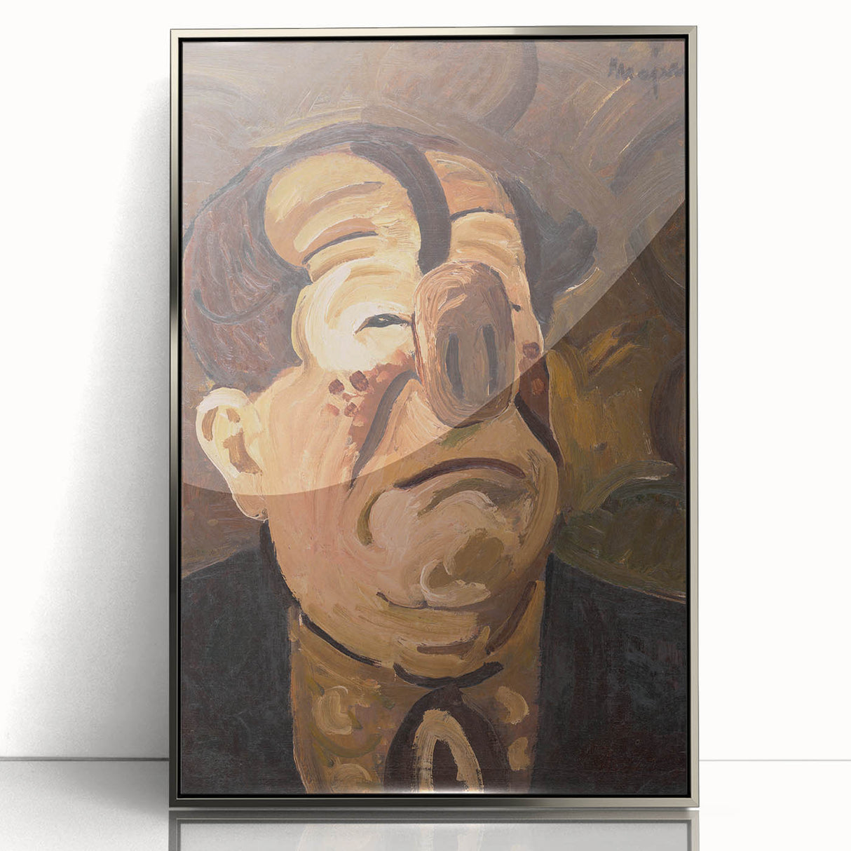 Expressive Clown Portrait - Modern Wall Art with Bold, Emotional Style