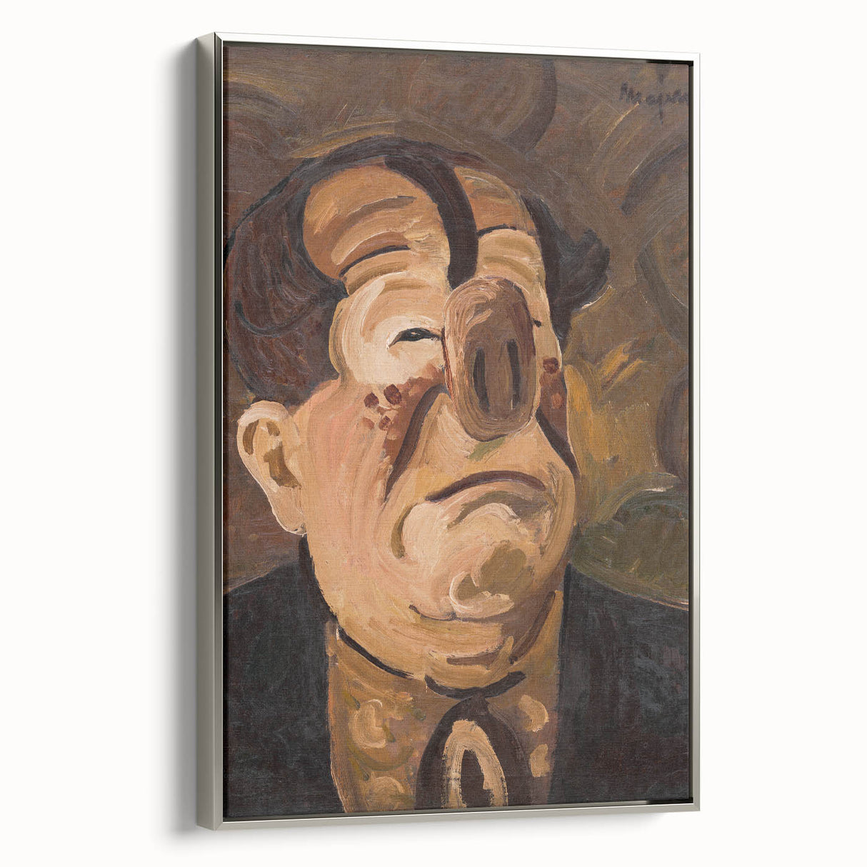 Expressive Clown Portrait - Modern Wall Art with Bold, Emotional Style