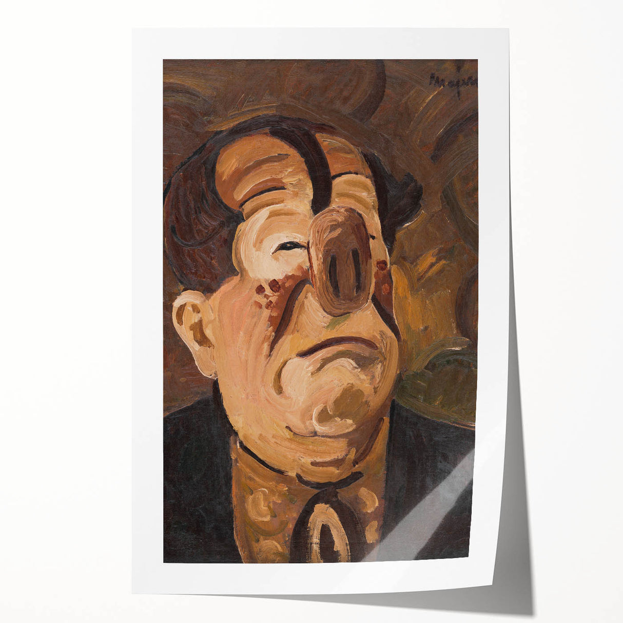 Expressive Clown Portrait - Modern Wall Art with Bold, Emotional Style