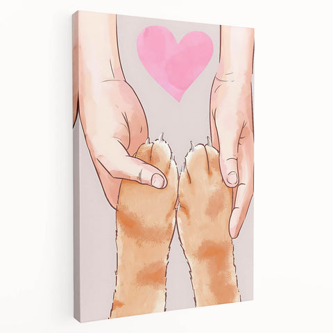 Kids Room Art Prints – Heartwarming Pet Love Illustration Wall Art