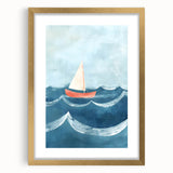 Sailboat Nursery Wall Art - Baby Room & Kids Room Decor