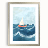 Sailboat Nursery Wall Art - Baby Room & Kids Room Decor