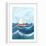 Sailboat Nursery Wall Art - Baby Room & Kids Room Decor
