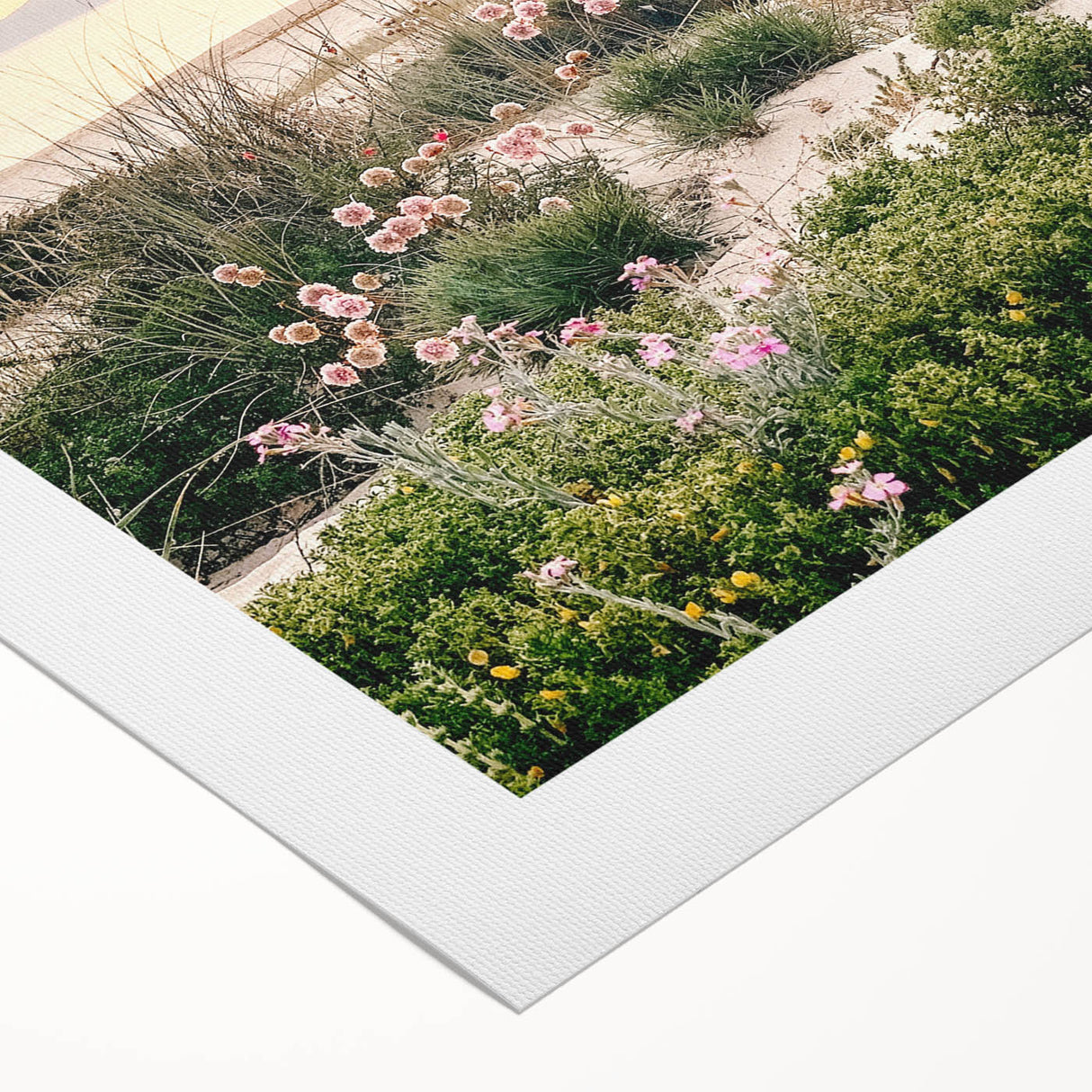 Art deco poster featuring a summer scene with vibrant colors on a rolled canvas, ideal for dining room decor.