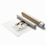 Romanticism Art - Struthio Illustration - Classic Ornithological Print