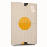 Geometric Yellow Wall Art – Modern Minimalist Dining Print