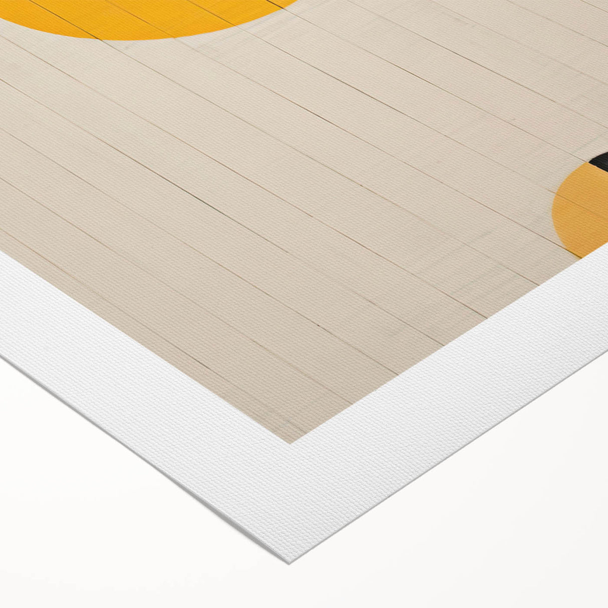 Geometric Yellow Wall Art – Modern Minimalist Dining Print