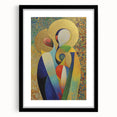 Abstract figurative art frame in matte black, showcasing an elegant design perfect for modern decor; ideal for enhancing living spaces or galleries.