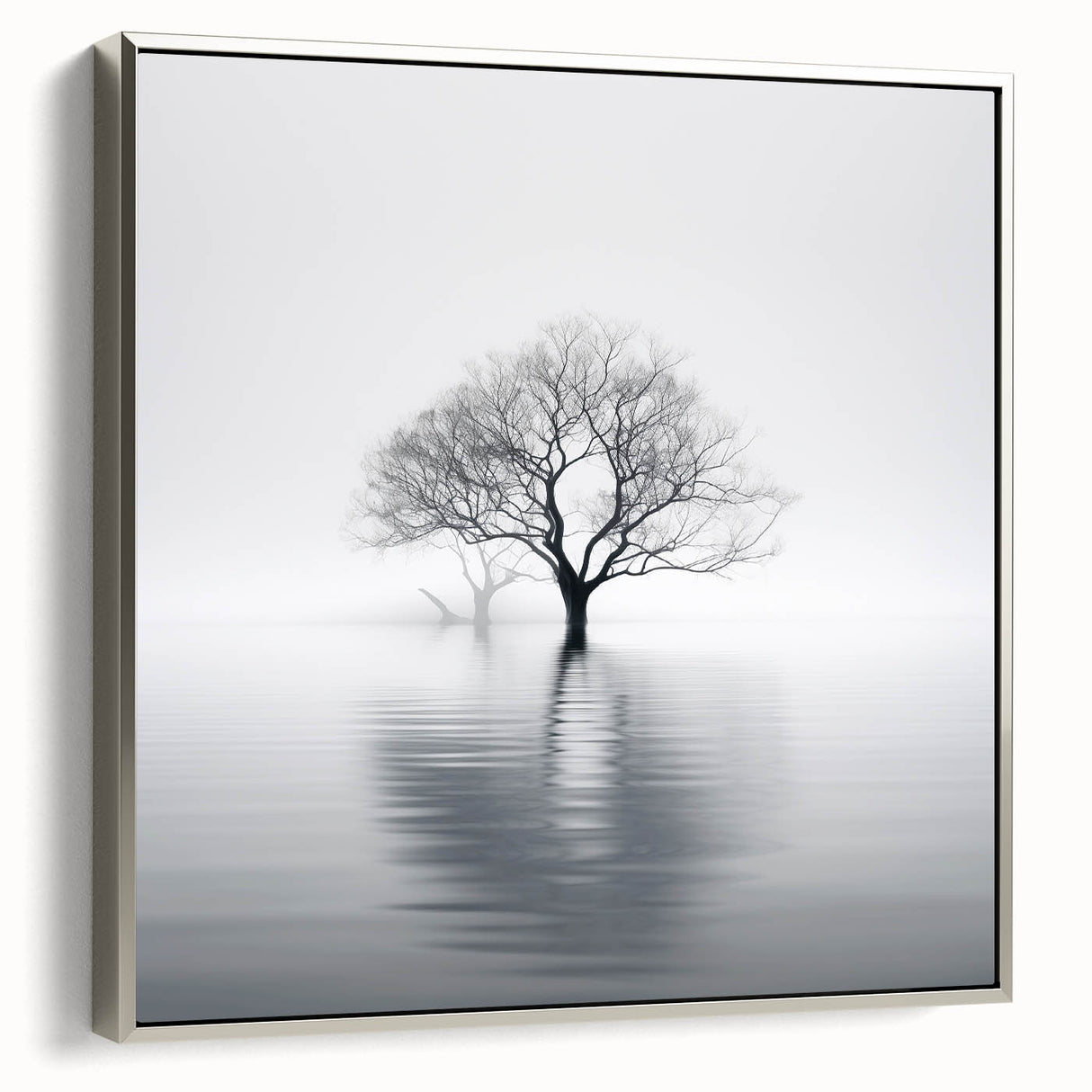 Framed canvas wall art showcasing abstract floral designs in vibrant colors, with a sleek silver frame, perfect for modern home decor. Ideal for adding a touch of elegance to any room.