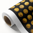 Geometric Abstract Wall Decor – Gold Circles on Black Canvas