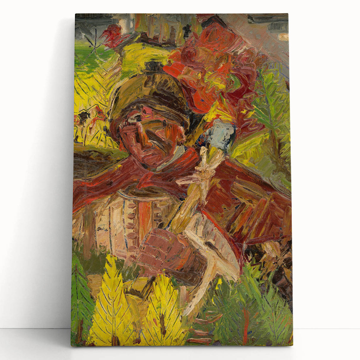 Vibrant Expressionist Lumberjack - Bold Nature-Inspired Wall Art