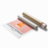 Extra large rolled print featuring a floral design in soft pastel hues, ideal for classy bathroom wall art.