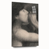 Monochrome Pointillism Art - Echo, Bathers at Asnières - Seurat’s Expressive Print