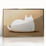 Nursery Wall Art – Peaceful Cat Illustration for Kids' Room Decor