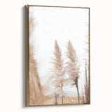 Vintage poster art of a summer landscape on framed canvas, with warm gold and black tones, ideal for bedroom wall decor.