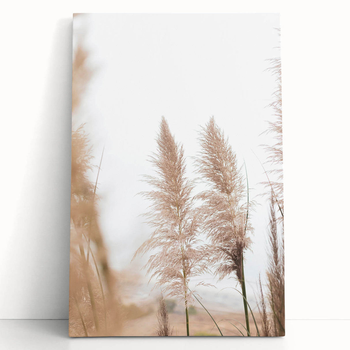 Large black and white stretched canvas depicting a summer scene, ideal for kitchen wall art or bedroom ambiance.