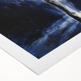 Vibrant abstract figurative art on rolled canvas showcasing bold colors and dynamic shapes, perfect for modern decor, elegantly packaged in a protective tube.