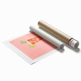 Extra large rolled print of delicate floral art in soft pastel shades, suitable for enhancing a classy bathroom ambiance.