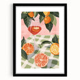 Extra large abstract art print featuring vibrant, textured fruits on canvas, ideal for living room decor.