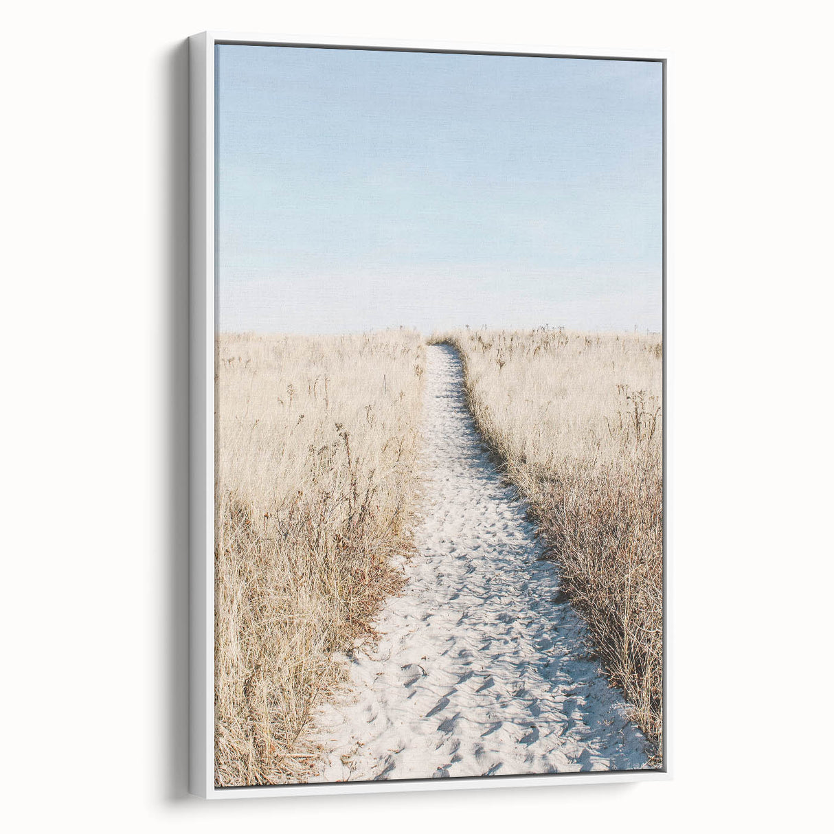 Vintage poster art depicting a summer scene on an extra-large framed canvas.