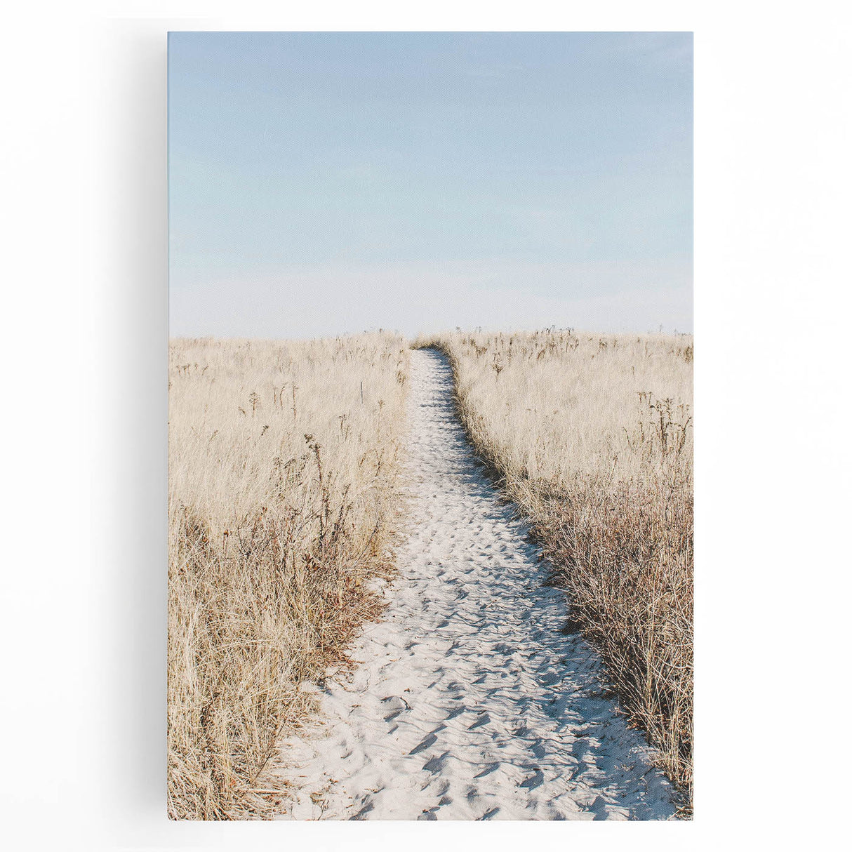Large black and white stretched canvas featuring a minimalist summer-themed design, ideal for kitchen wall art.