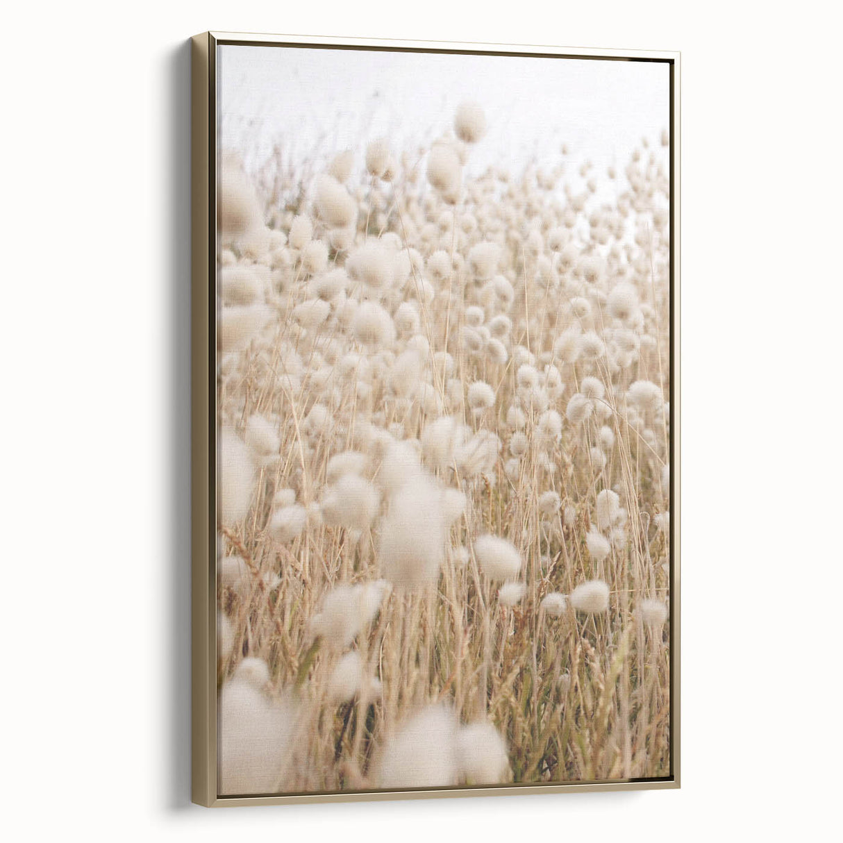 Framed canvas featuring a vintage landscape painting with lush greenery and a gold frame, ideal for bedroom wall art.