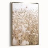 Framed canvas featuring a vintage landscape painting with lush greenery and a gold frame, ideal for bedroom wall art.