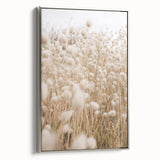 Landscape art painting of a summer scene on framed canvas, featuring vibrant green and blue tones.