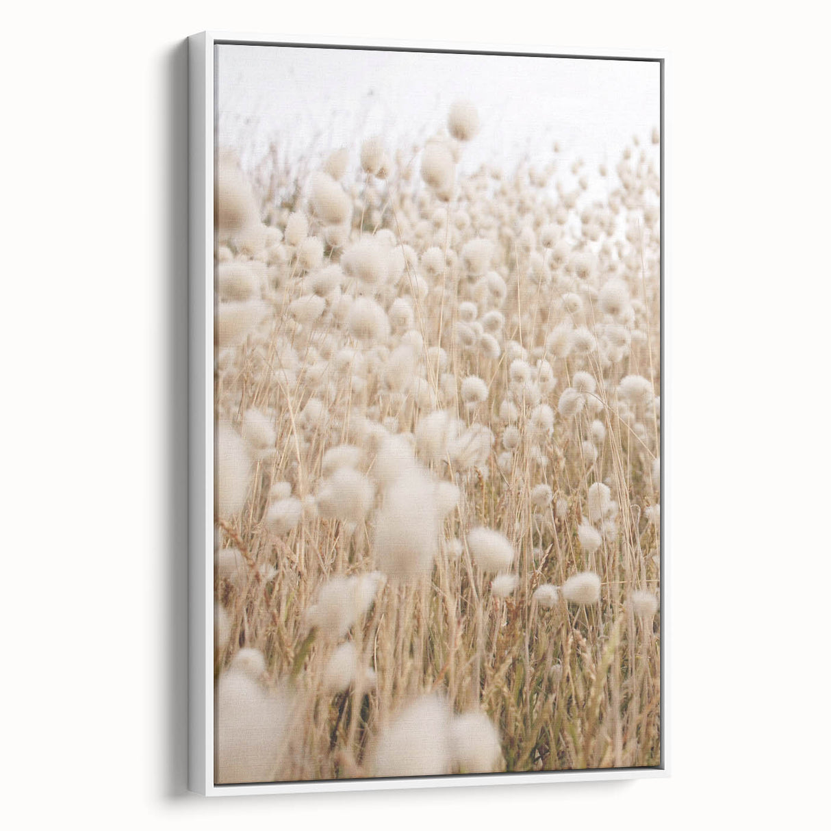 Vintage poster art of summer season on framed canvas, featuring vibrant colors and black borders.
