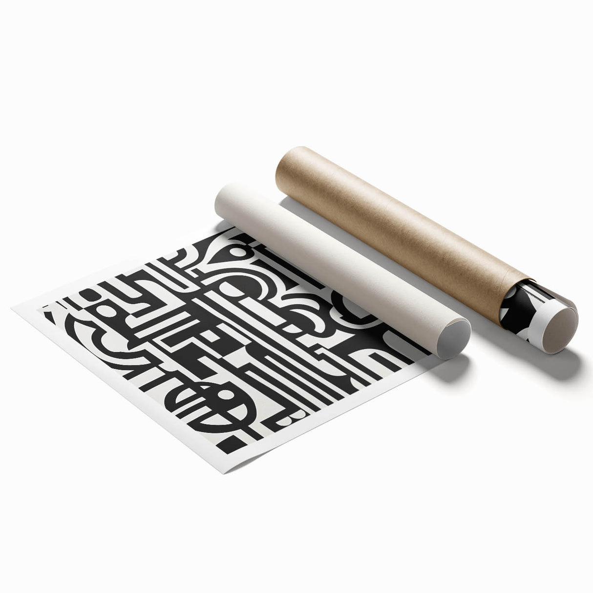 Black and White Abstract Wall Art – Modern Canvas for Living Room